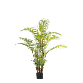 Juego de 2 Plantas Artificiales Palmera Areca Decorativa 150 cm