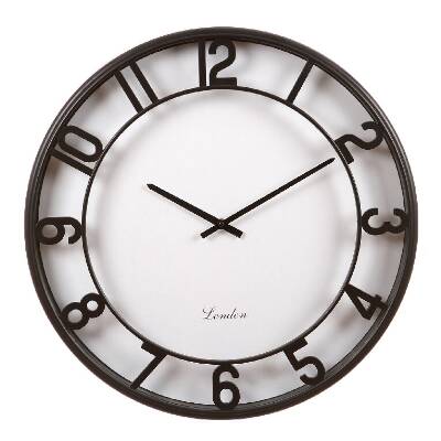 Reloj de pared adhesivo Aurea 200M de metacrilato plata, Ø90/100 cm — Qechic